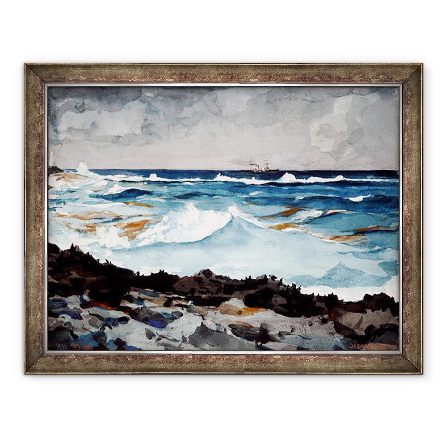 Tablou inramat - Winslow Homer - tarm si Surf, Nassau, 60 x 80 cm