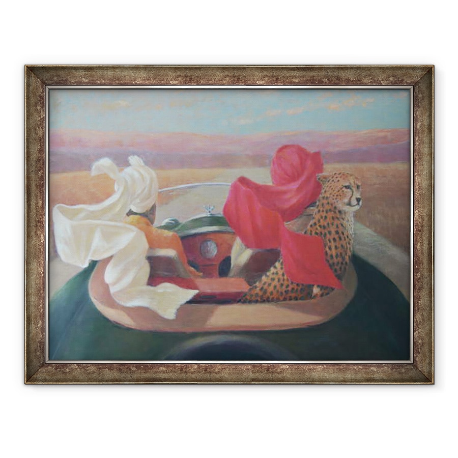 Tablou inramat - Lincoln Seligman - Racing Green si Ghepard, 60 x 80 cm