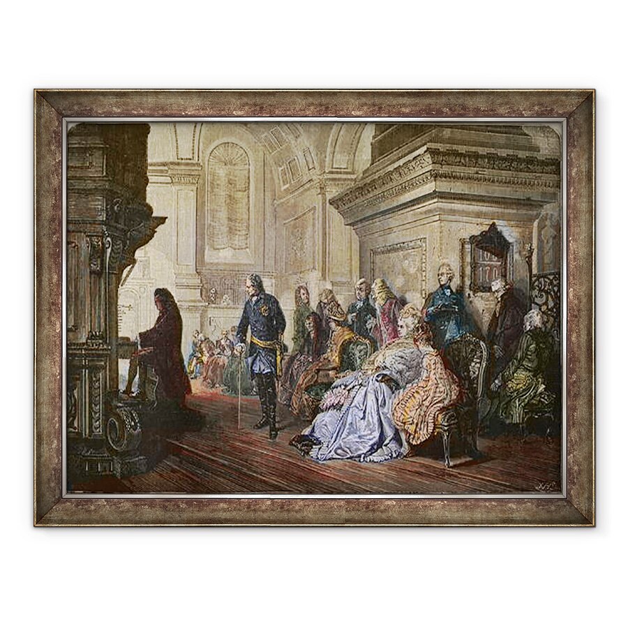 Tablou inramat - Hermann Kaulbach - Regele Prusiei Frederic al II-lea cel Mare, 60 x 80 cm