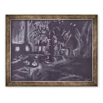 Tablou inramat - Vincent Alexander Booth - Planta in camera la lumina lumanarilor, 1997, 60 x 80 cm Tablou inramat - Vincent Alexander Booth - Planta in camera la lumina lumanarilor, 1997, 60 x 80 cm