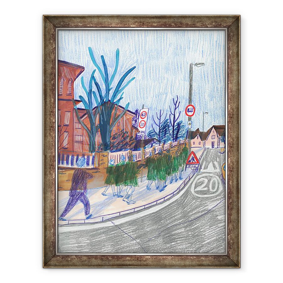 Tablou inramat - Sol Jeong - scolarite, 60 x 80 cm