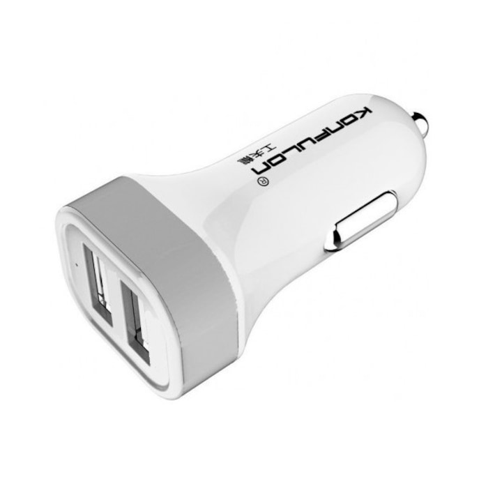 Autós töltő Konfulon C17 12-24V, 2xUSB: 5V 2.1A