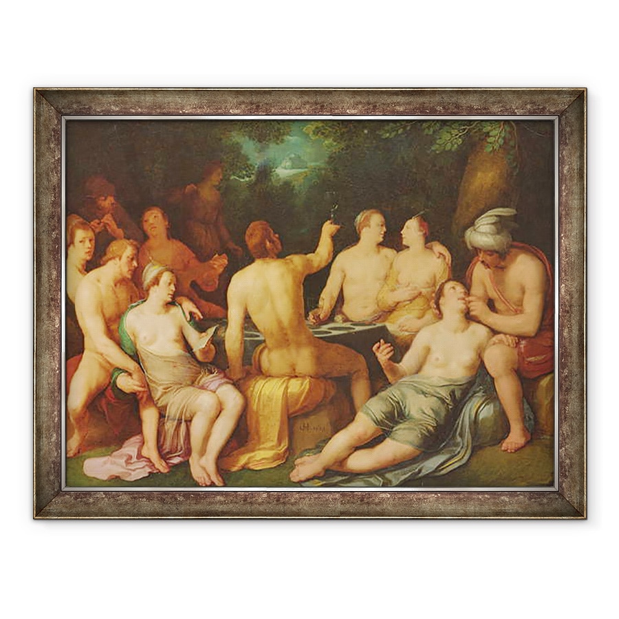 Tablou inramat - Cornelis Cornelisz van Haarlem - Coruptia lumii inainte de potop, 70 x 90 cm