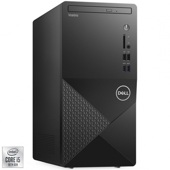 Sistem Desktop Dell Vostro 3888 MT cu procesor Intel® Core™ i5-10400 pana la 4.30 GHz, Comet Lake, 4GB DDR4, 1TB HDD, DVD-RW, Intel® UHD Graphics 630, Windows 10 Pro Sistem Desktop Dell Vostro 3888 MT cu procesor Intel® Core™ i5-10400 pana la 4.30 GHz, Comet Lake, 4GB DDR4, 1TB HDD, DVD-RW, Intel® UHD Graphics 630, Windows 10 Pro