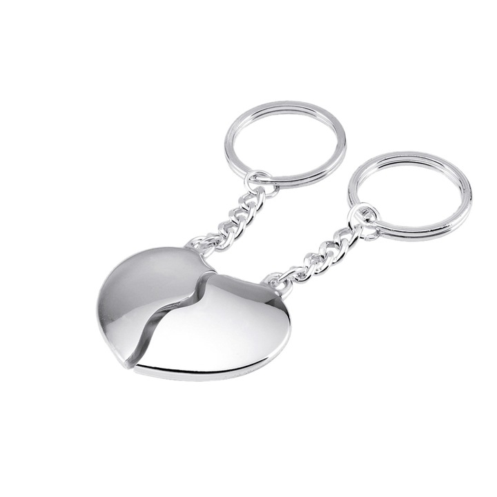 Azay törött szív kulcstartó, piros dobozban