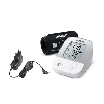 Pachet Tensiometru de brat automat OMRON X4 SMART model 2020, Tehnologie Intellisense, Alb + Adaptor Pachet Tensiometru de brat automat OMRON X4 SMART model 2020, Tehnologie Intellisense, Alb + Adaptor