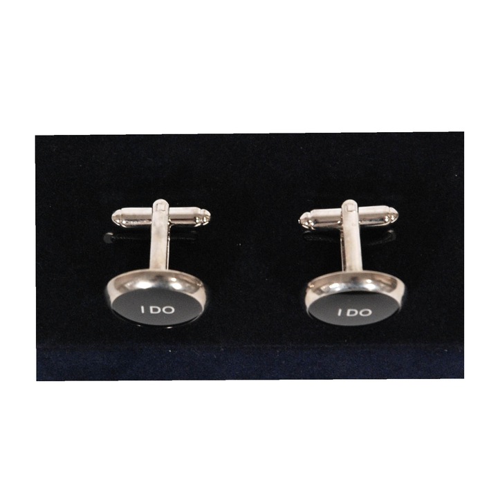 Butoni pentru camasa, din otel inoxidabil, argintiu, Ziua nuntii