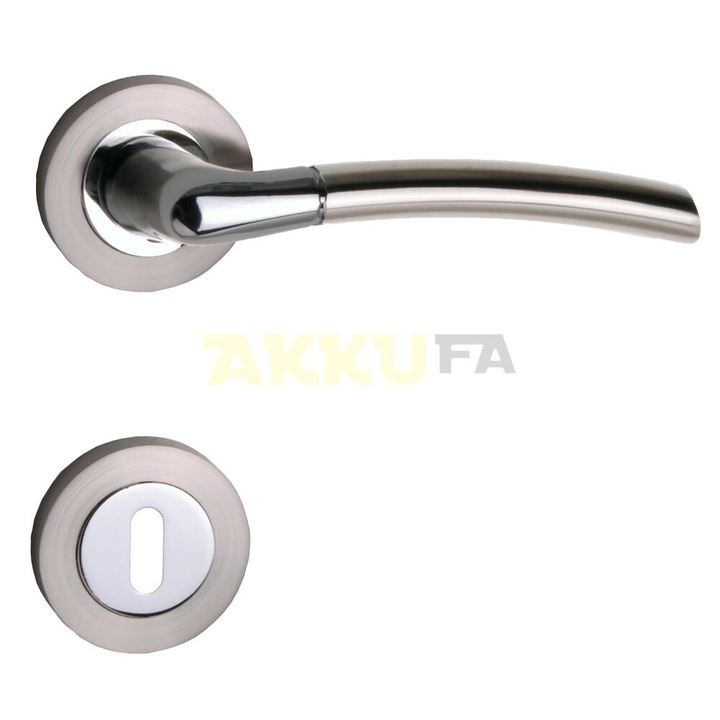 Vesta clanță nichel satinat cromat cu rozetă