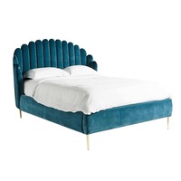Pat matrimonial petrol gold crom auriu mat 140x200 Bavy