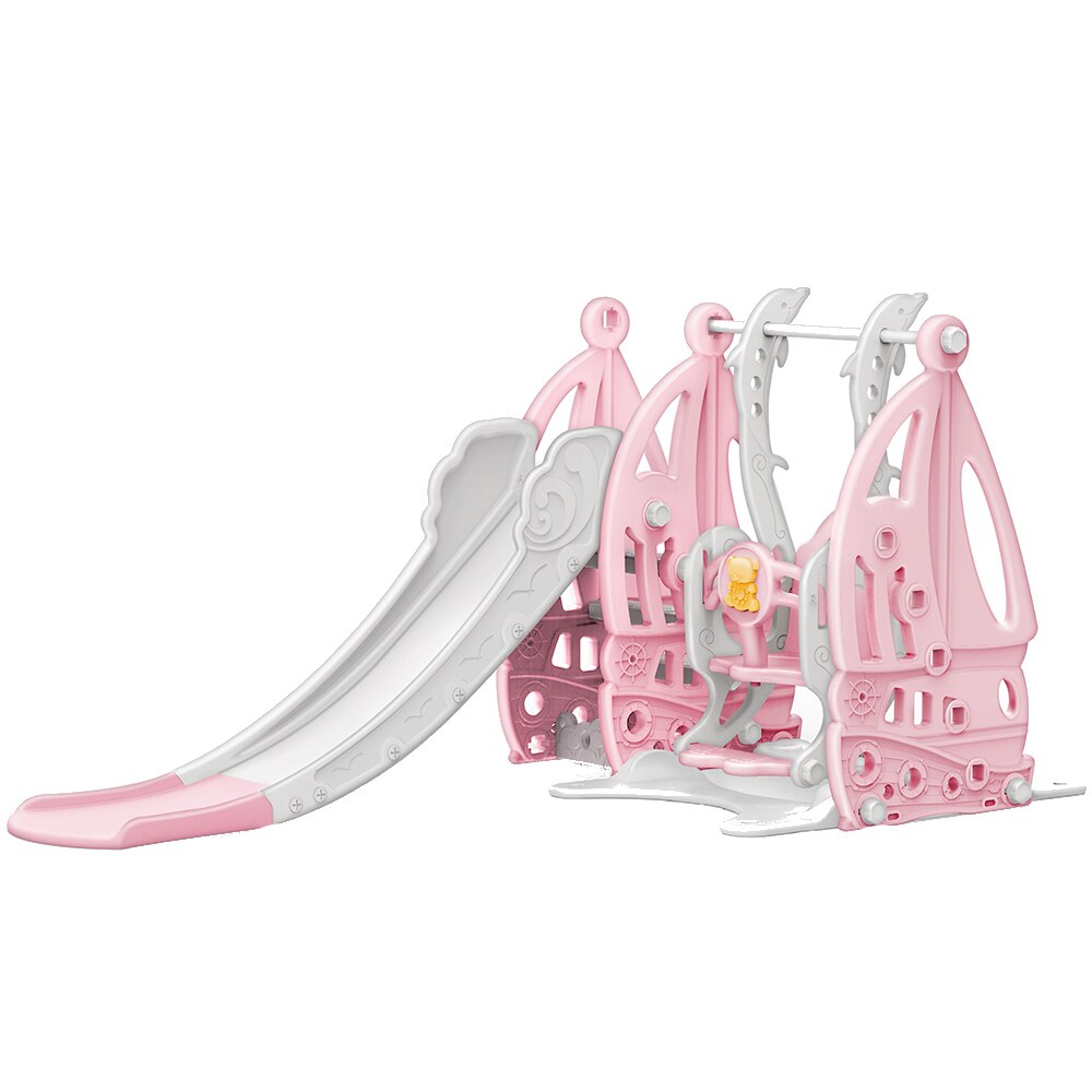 Spatiu de joaca cu leagan si tobogan Coco Pink