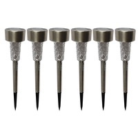 pachet 6 lampi solare led de exterior pentru gradina star-light dispersor cu model 006w 1 lm 200 mah inox 36 cm imagen 3_0_
0