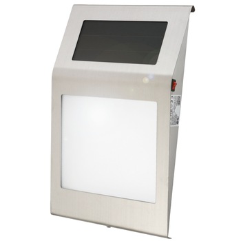 Lampa solara LED de exterior numar casa Star-Light, 0.06W, 1 lm, 300 mAh, IP44, Inox, 20x4x30cm Lampa solara LED de exterior numar casa Star-Light, 0.06W, 1 lm, 300 mAh, IP44, Inox, 20x4x30cm