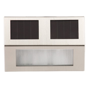 Lampa solara LED de exterior pentru scari Star-Light, 0.06W, 2 lm, 300mAh, Inox, 14.1x2.3x9.6cm Lampa solara LED de exterior pentru scari Star-Light, 0.06W, 2 lm, 300mAh, Inox, 14.1x2.3x9.6cm