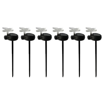 Pachet 6 lampi solare LED de exterior pentru gradina Star-Light, dispersor tip fluture, 0.06W, 0.6 lm, 150mAh, Plastic, 30cm Pachet 6 lampi solare LED de exterior pentru gradina Star-Light, dispersor tip fluture, 0.06W, 0.6 lm, 150mAh, Plastic, 30cm
