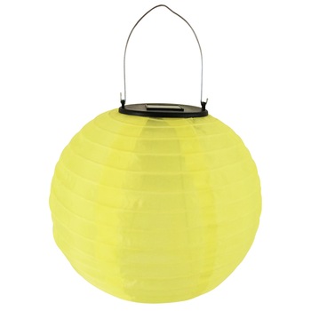 Lampion solar de gradina Star-Light, plastic si textil galben, 300mAh, 23x23x33cm Lampion solar de gradina Star-Light, plastic si textil galben, 300mAh, 23x23x33cm