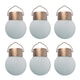Pachet 6 lampi solare LED de exterior pentru gradina Kring, dispersor tip glob mat, 0.06W, 1 lm, 200mAh, Plastic, ø8x13cm