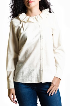 Bluza Ada Rose , inchidere asimetrica , crem , marimea 38 Bluza Ada Rose , inchidere asimetrica , crem , marimea 38