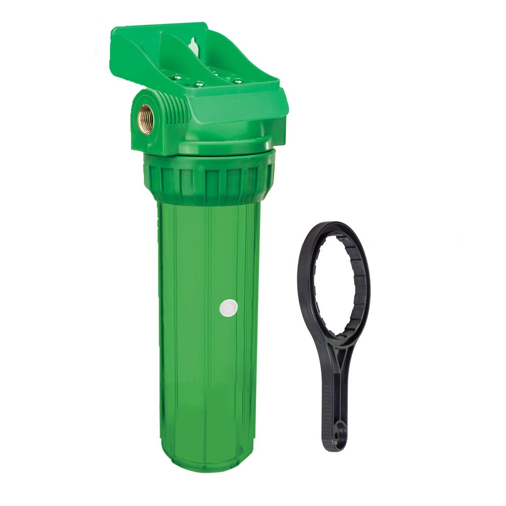 Carcasa bacteriostatica, FILTRO GREEN 10″, rezistenta UV, cu valva, supapa si cheie
