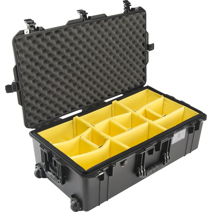 Peli AIR Case 1615 твърда защитна чанта за количка, черна, с включен комплект разделители