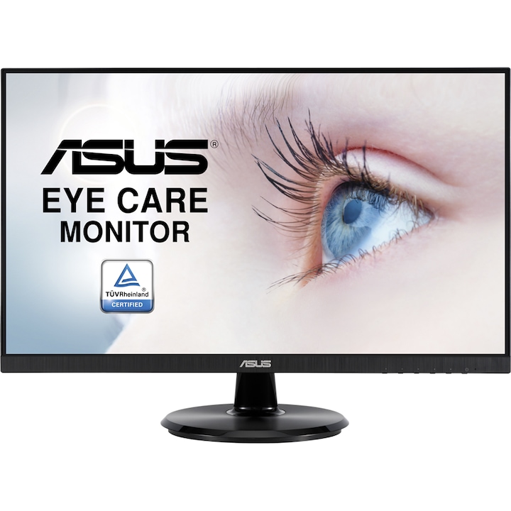 Монитор LED IPS ASUS 23.8", FullHD, 75Hz, 5ms, FreeSync, без рамки, без трептене, слаба синя светлина, HDMI, DP, VA24DQ