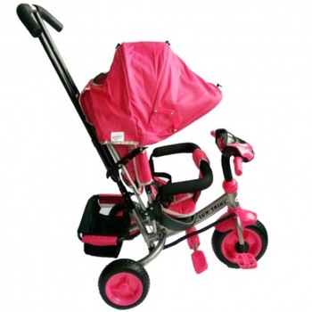 Tricicleta multifunctionala cu sunete si lumini Lux Trike Pink Tricicleta multifunctionala cu sunete si lumini Lux Trike Pink