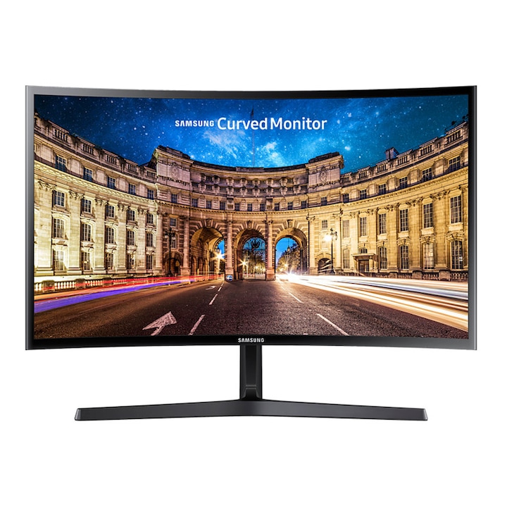 Samsung C27F398 Ívelt LED monitor, VA panel, 27", 1920x1080, 16:9, FreeSync, DP, HDMI, VESA, fényes fekete