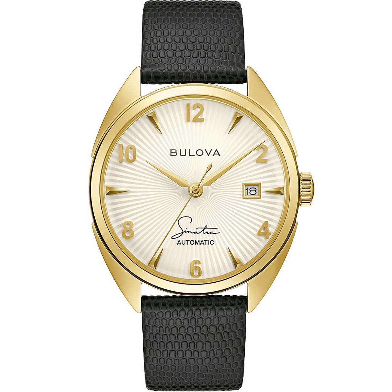 Ceas barbatesc Bulova 97B196, Automatic, 40mm, 3ATM, Auriu