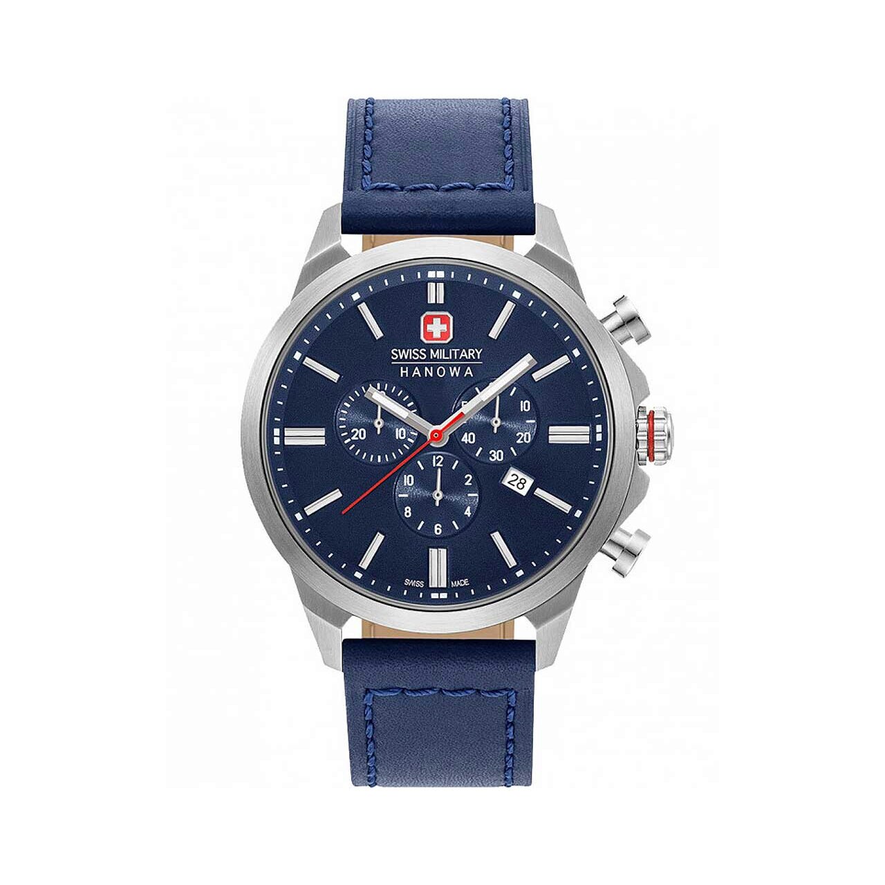 Ceas barbatesc Swiss Military 06-4332.04.003, Quartz, 45mm, 10ATM, Argintiu