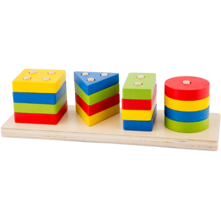 Комплект за игра с геометрични форми и яки на класически играчки