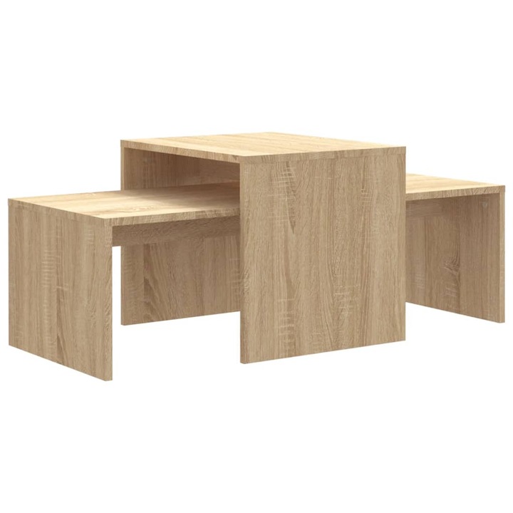 Комплект маси за кафе vidaXL, Дъб сонома, 100x48x40 см, ПДЧ, 13.27 Kg