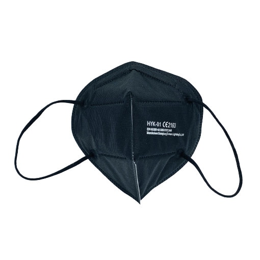 Set 10 buc Masca respiratoare KN95 FFP2 5 straturi, culoare negru, certificate CE