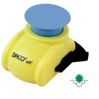 Perforator DACO Hobby Colt Hartie, Model Soare, Plastic/Metal, Perforare 2.5 cm, Galben Perforator DACO Hobby Colt Hartie, Model Soare, Plastic/Metal, Perforare 2.5 cm, Galben