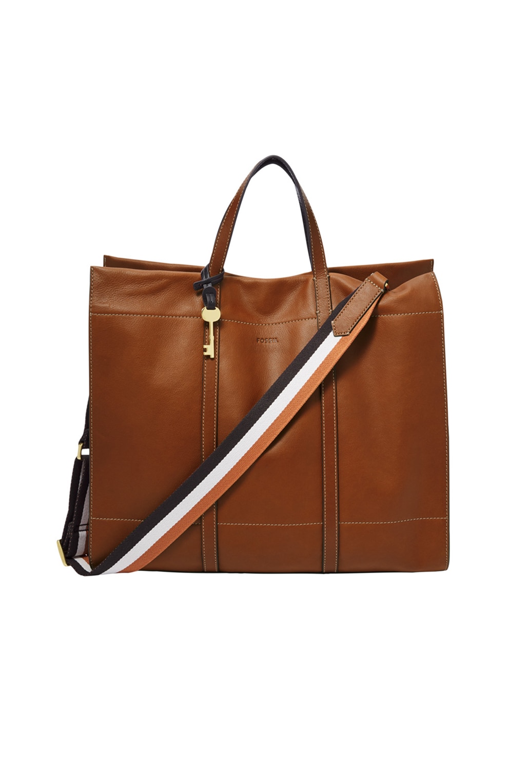 Fossil, Geanta shopper de piele si piele ecologica Carmen, Scortisoara