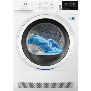 Uscator Electrolux EW8H458W, Pompa de caldura, 8 kg, Clasa A++, Display LED, Filtru Easy Clean, Alb