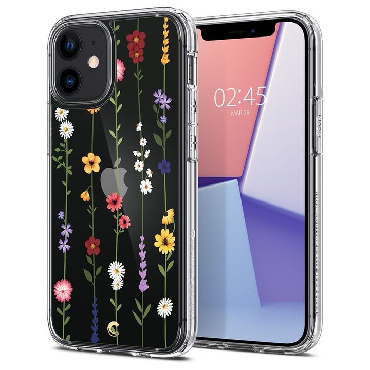 Carcasa Spigen Cecile compatibila cu iPhone 12 Mini Flower Garden