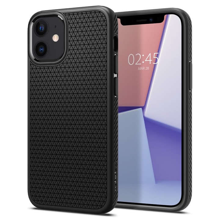 iPhone 12 / 12 Pro tok - Spigen Liquid Air - Fekete