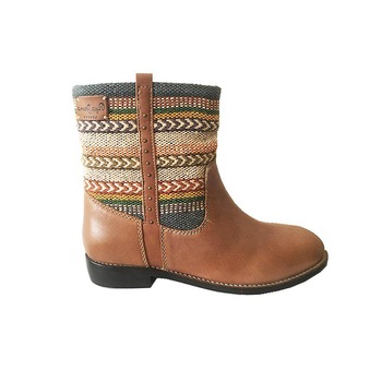 Pepe Jeans London, Ghete din piele naturala Soho Ethnic, Cappuccino, 38 Pepe Jeans London, Ghete din piele naturala Soho Ethnic, Cappuccino, 38