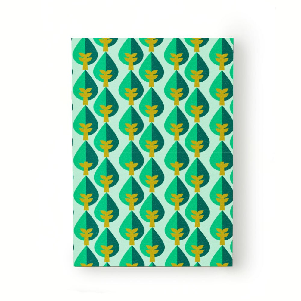 Caiet tip Agenda Heartwork cu muchie cusuta, Copacei verzi, Latime 140 mm x Inaltime 200 mm