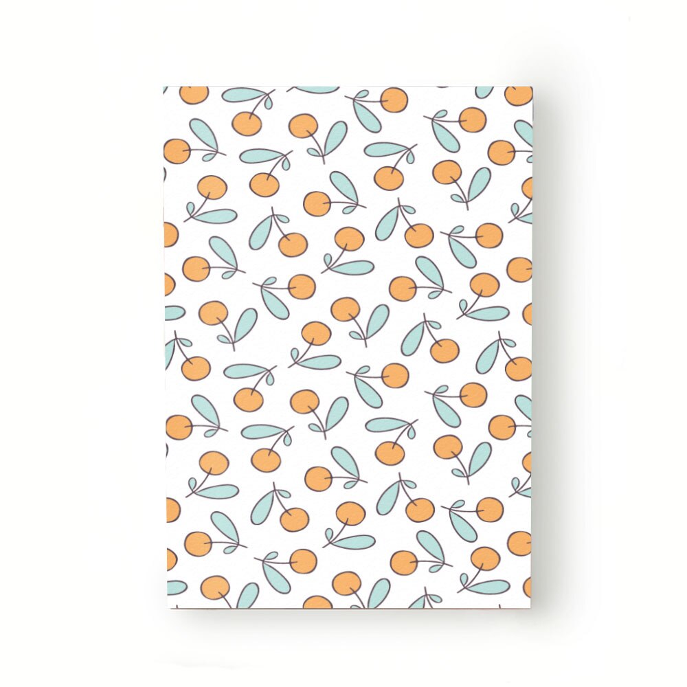 Caiet tip Agenda Heartwork cu muchie cusuta, Flori rotunde model naiv alb, Latime 140 mm x Inaltime 200 mm