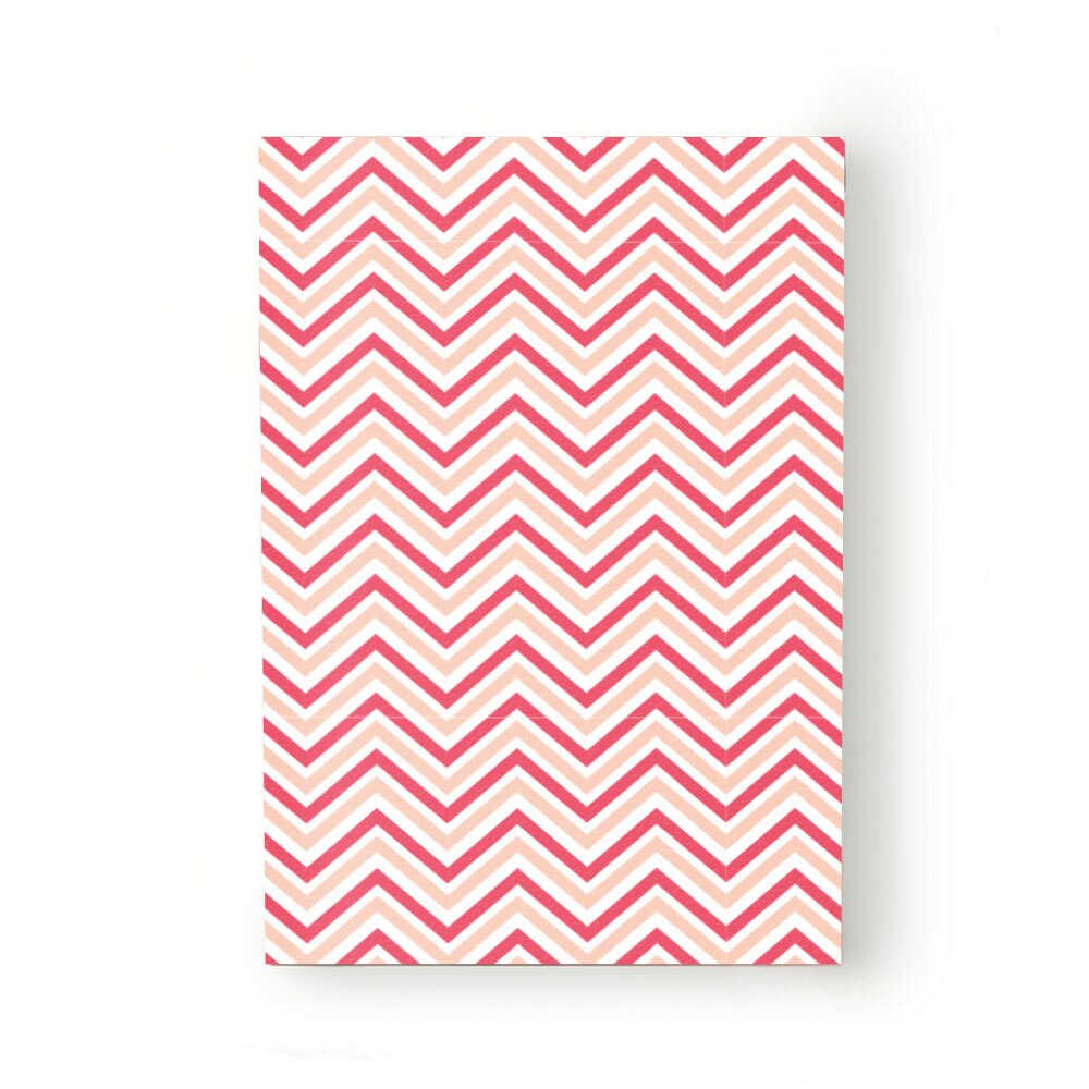 Caiet tip Agenda Heartwork cu muchie cusuta, Linii zig zag nuante de roz, Latime 140 mm x Inaltime 200 mm