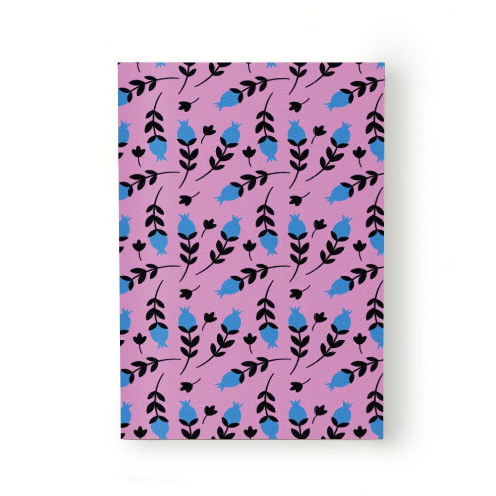 Caiet tip Agenda Heartwork cu muchie cusuta, Boboci de floare roz, Latime 140 mm x Inaltime 200 mm