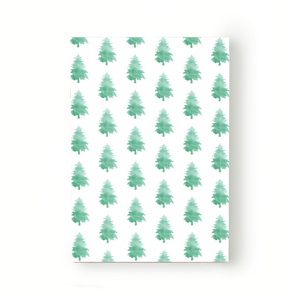 Caiet tip Agenda Heartwork cu muchie cusuta, Acuarela brazi fundal alb, Latime 140 mm x Inaltime 200 mm