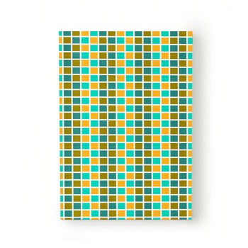 Caiet tip Agenda Heartwork cu muchie cusuta, Geometric patrate verzi si portocalii, Latime 140 mm x Inaltime 200 mm Caiet tip Agenda Heartwork cu muchie cusuta, Geometric patrate verzi si portocalii, Latime 140 mm x Inaltime 200 mm