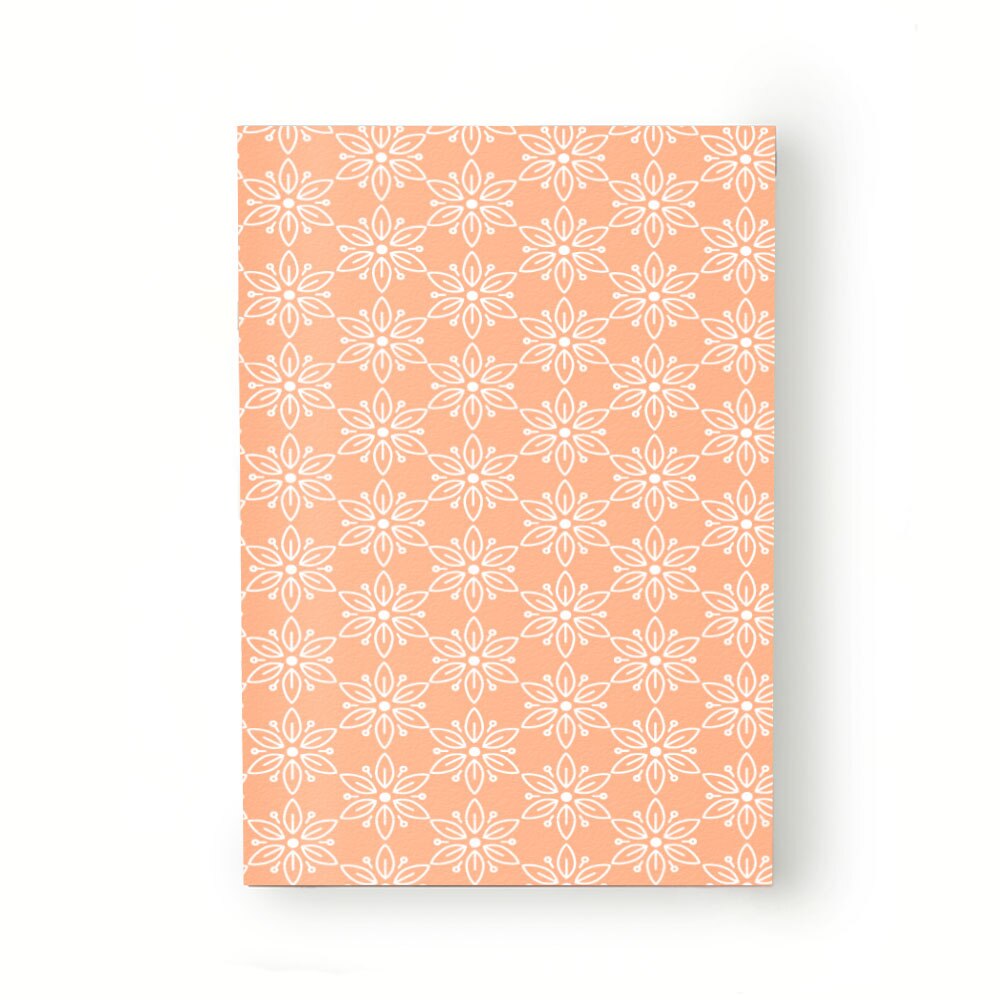 Caiet tip Agenda Heartwork cu muchie cusuta, Flori petale alungite portocaliu, Latime 140 mm x Inaltime 200 mm