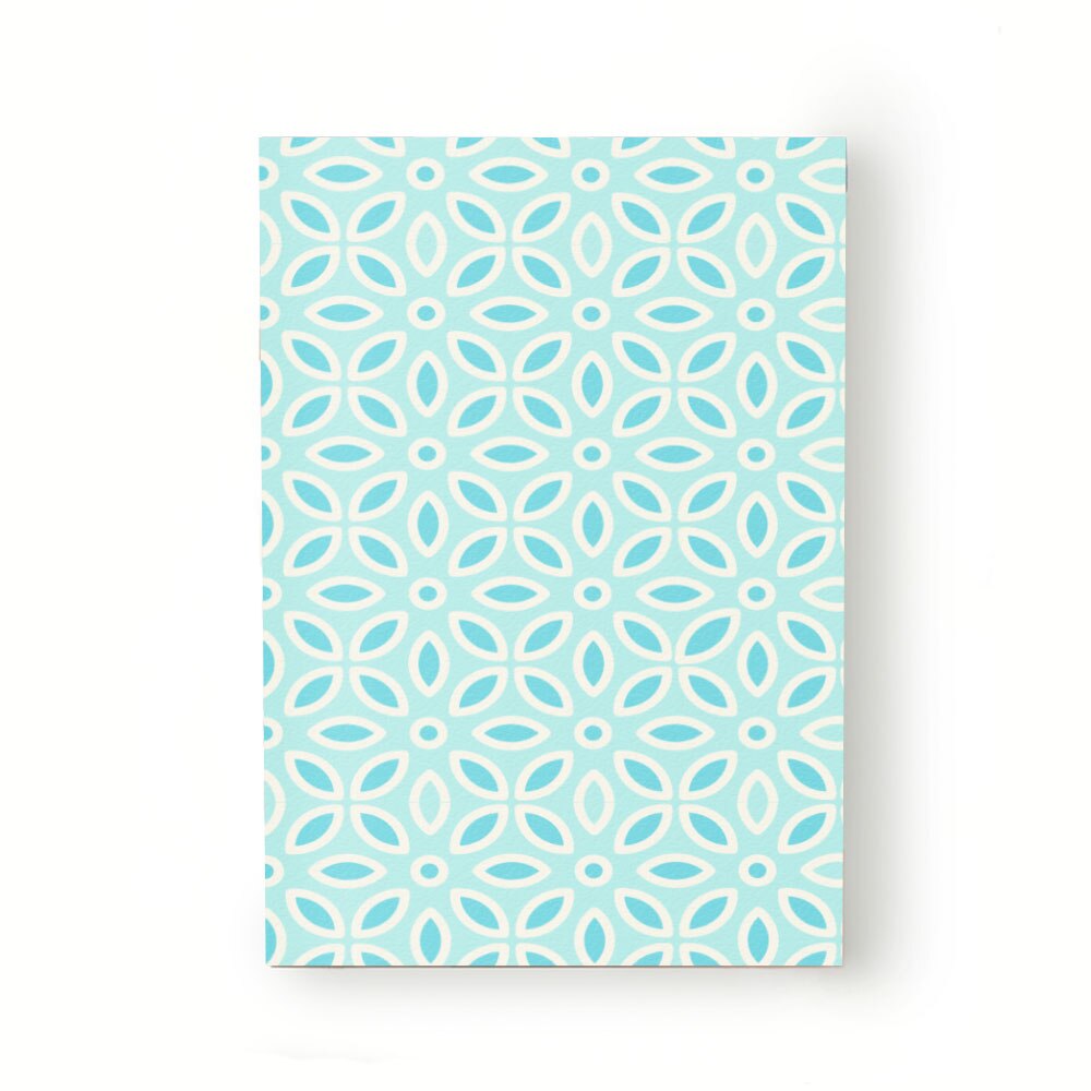 Caiet tip Agenda Heartwork cu muchie cusuta, Geometric petale bleu, Latime 140 mm x Inaltime 200 mm