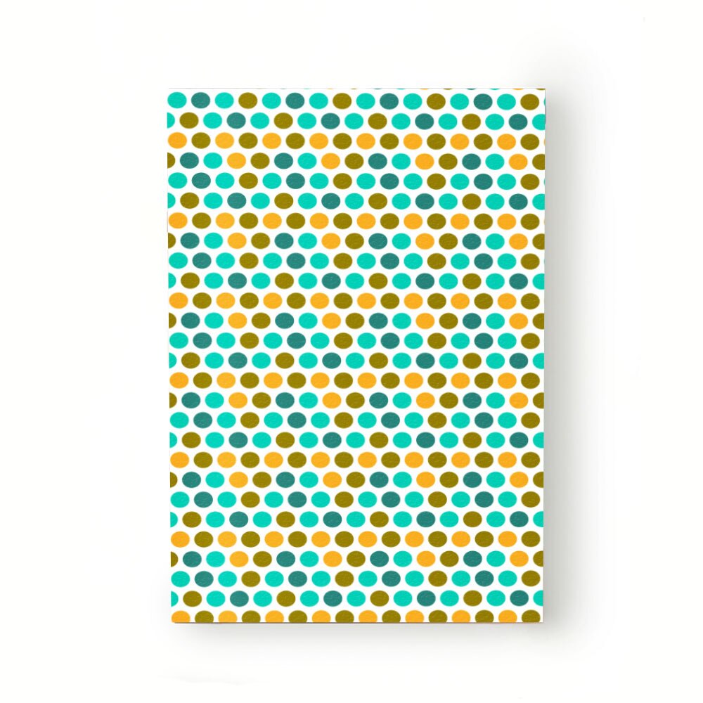 Caiet tip Agenda Heartwork cu muchie cusuta, Geometric buline verzi si portocalii, Latime 140 mm x Inaltime 200 mm