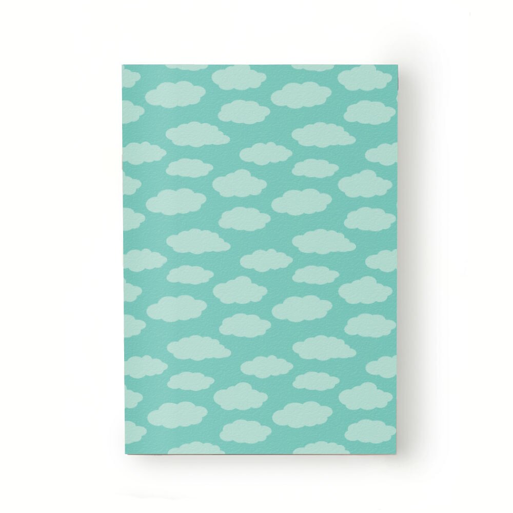 Caiet tip Agenda Heartwork cu muchie cusuta, Nori pufosi verde deschis, Latime 140 mm x Inaltime 200 mm