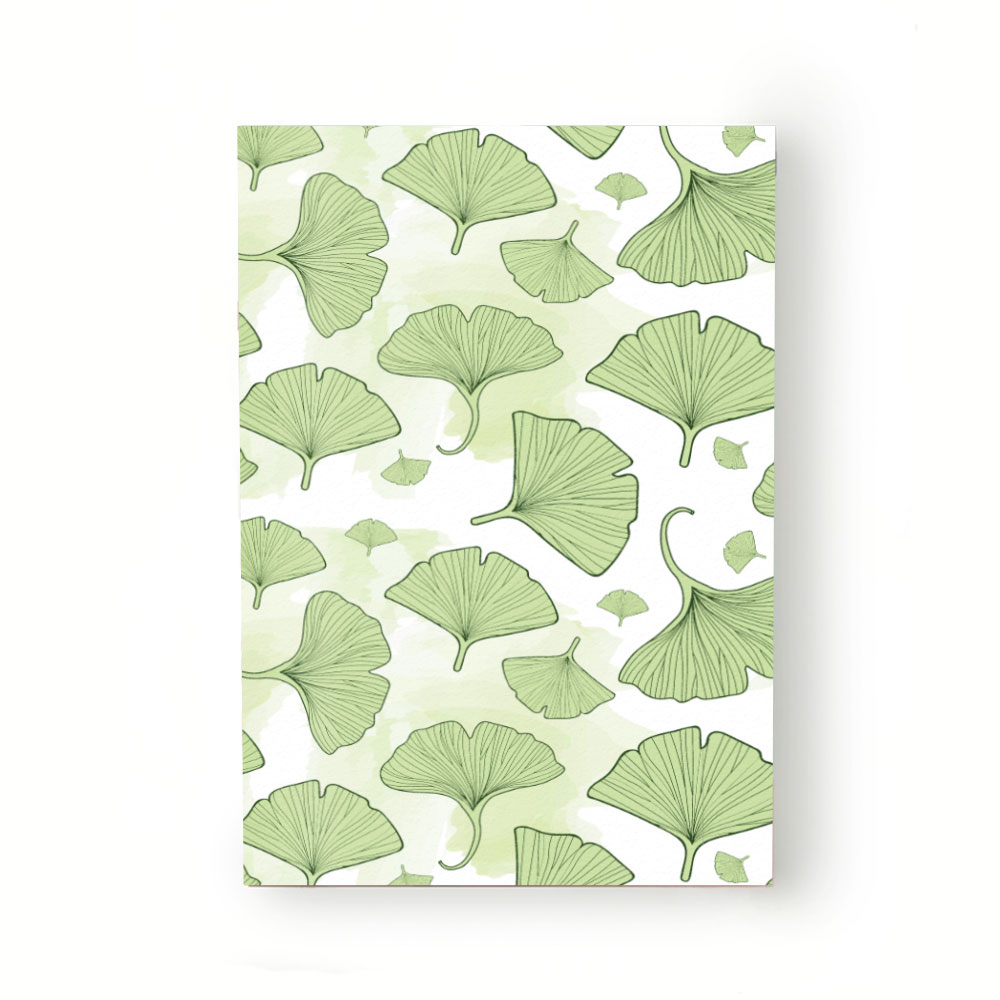 Caiet tip Agenda Heartwork cu muchie cusuta, Frunze copac gingko, Latime 140 mm x Inaltime 200 mm