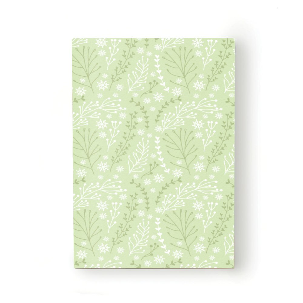 Caiet tip Agenda Heartwork cu muchie cusuta, Elemente vegetale verde deschis, Latime 140 mm x Inaltime 200 mm