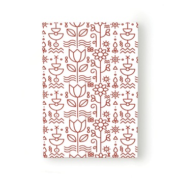 Caiet tip Agenda Heartwork cu muchie cusuta, Motiv traditional flori rosii, Latime 140 mm x Inaltime 200 mm Caiet tip Agenda Heartwork cu muchie cusuta, Motiv traditional flori rosii, Latime 140 mm x Inaltime 200 mm